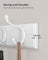 Set of 2 Wall-Mounted Coat Racks - 4 Hooks Each - Metal - Cloud White