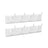 Set of 2 Wall-Mounted Metal Coat Racks Cloud - MDF and Zinc Alloy - White