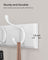 Set of 2 Wall-Mounted Metal Coat Racks Cloud - MDF and Zinc Alloy - White
