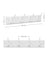 Set of 2 Wall-Mounted Metal Coat Racks Cloud - MDF and Zinc Alloy - White
