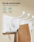 Wall-Mounted Coat Rack - 5 Dual Hooks - Wood - Cloud White