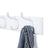 Wall-Mounted Coat Rack - 4 Metal Hooks - Wood - White