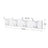 Wall-Mounted Coat Rack - 4 Metal Hooks - Wood - White