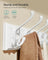 Wall-Mounted Coat Rack - 5 Dual Tri-Hooks - Wood - Cloud White