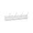 Wall Mounted Coat Rack - Metal - White - 4 Tri-Hooks for Entryway and Bathroom