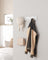 Wall Mounted Coat Rack - Metal - White - 4 Tri-Hooks for Entryway and Bathroom