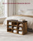 Storage Bench - Wood - Black - Padded Seat with 9 Adjustable Compartments