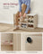 Shoe Bench - Wood - Natural Beige - Padded Seat with 9 Adjustable Compartments