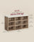 Shoe Bench - Wood - Camel Brown - Padded Seat with 9 Adjustable Compartments