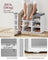 Storage Bench - Wood - White - Padded Seat with Adjustable Shelves and 9 Compartment Storage