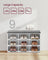 Storage Bench - Wood - White - Padded Seat with Adjustable Shelves and 9 Compartment Storage