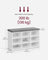 Storage Bench - Wood - White - Padded Seat with Adjustable Shelves and 9 Compartment Storage