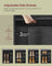 Shoe Bench - Wood - Ebony Black - Padded Seat with 9 Compartment Storage