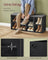 Shoe Bench - Wood - Ebony Black - Padded Seat with 9 Compartment Storage
