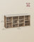 Shoe Bench - Wood - Camel Brown - Padded Seat with 9 Adjustable Compartments