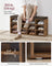 Shoe Bench - Wood - Classic White - Padded Seat with 12 Adjustable Compartments