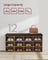 Shoe Storage Bench - Wood - White - Padded Seat with 12 Compartments