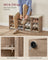 Shoe Bench - Wood - Camel Brown - Padded Seat with Adjustable Compartments