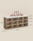 Shoe Bench - Wood - Camel Brown - Padded Seat with Adjustable Compartments