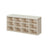 Storage Bench - Wood - Natural Beige - Padded Seat with 12 Compartments
