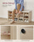 Storage Bench - Wood - Natural Beige - Padded Seat with 12 Compartments