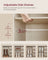 Storage Bench - Wood - Natural Beige - Padded Seat with 12 Compartments
