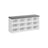 Shoe Bench - Wood - Classic White - Padded Seat with 12 Adjustable Compartments