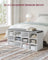Shoe Bench - Wood - Classic White - Padded Seat with 12 Adjustable Compartments