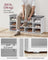 Shoe Bench - Wood - Classic White - Padded Seat with 12 Adjustable Compartments