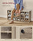 Shoe Bench - Wood - Camel Brown - 15 Open Storage Compartments with Cushion