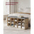 Shoe Storage Bench - Wood - Natural - 15 Open Compartments with Cushion