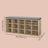 Shoe Bench - Wood - Natural Finish - Padded Seat with 15 Compartment Storage