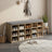 Shoe Bench - Wood - Natural Finish - Padded Seat with 15 Compartment Storage