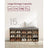 Shoe Storage Bench - Wood - Natural - 15 Open Compartments with Cushion