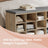 Shoe Bench - Wood - Natural Finish - Padded Seat with 15 Compartment Storage