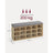 Shoe Storage Bench - Wood - Natural - 15 Open Compartments with Cushion