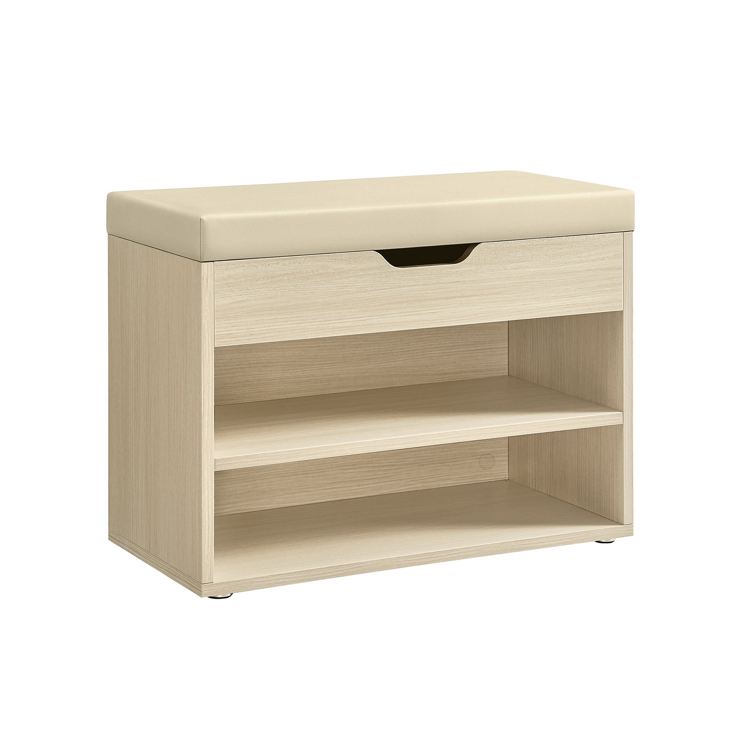 Shoe Bench - Fabric - Natural Beige - Padded Seat