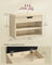 Shoe Bench - Fabric - Natural Beige - Padded Seat
