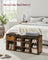 Shoe Storage Bench - Wood - White - Padded Seat with Drawer and Open Compartments