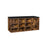 Shoe Rack - Wood - Vintage Brown - 9 Open Compartments with Cupboard and Padding