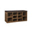 Shoe Bench - Wood - Rustic Brown - 10 Compartments with Cushion