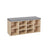 10 Compartments Shoe Bench - E1-Grade Chipboard Panel - Oak
