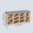 Entryway Storage Bench - Wood - Oak - 10-Compartment Shoe Organizer with Cushion