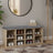 Entryway Storage Bench - Wood - Oak - 10-Compartment Shoe Organizer with Cushion
