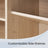 Entryway Storage Bench - Wood - Oak - 10-Compartment Shoe Organizer with Cushion