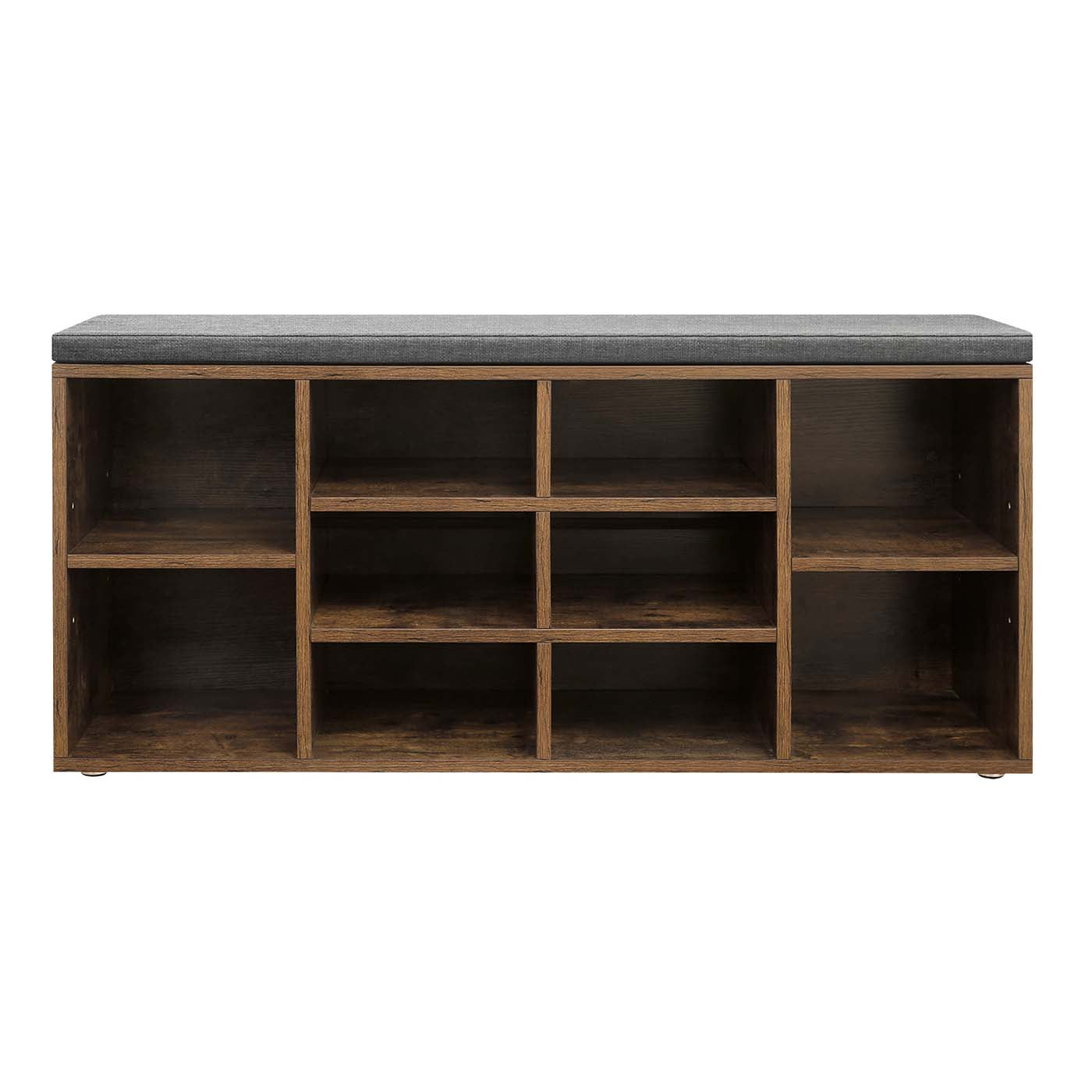 Shoe Bench - Rustic Brown and Grey - Wooden