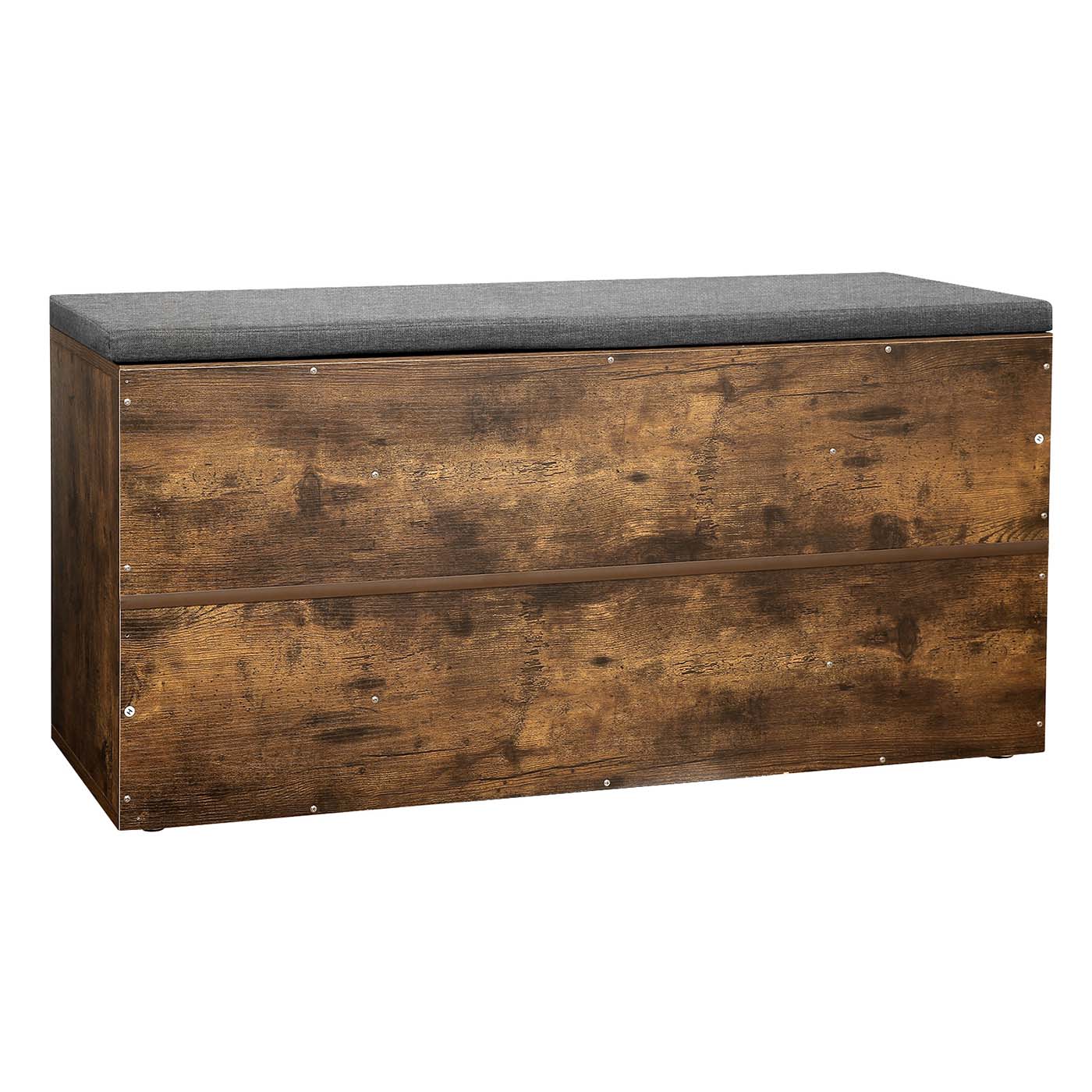 Shoe Bench - Rustic Brown and Grey - Wooden