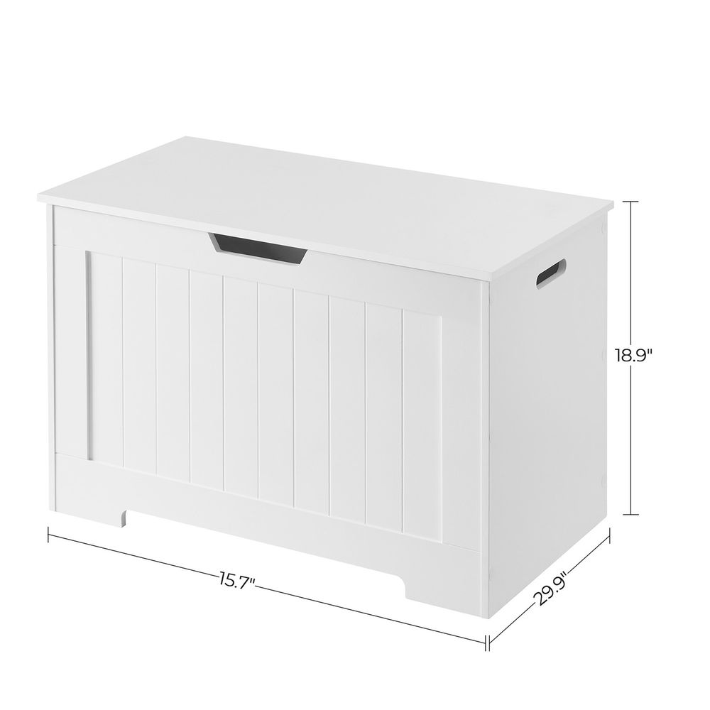 Storage Bench - MDF - White - Large Capacity for Shoes and Toys