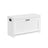 Shoe Bench - Wood - Cloud White - Adjustable Interior Divider and Folding Door