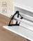 Shoe Bench - Wood - Cloud White - Adjustable Interior Divider and Folding Door